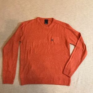 Orange Crewneck sweater - Italian Brand wool blend